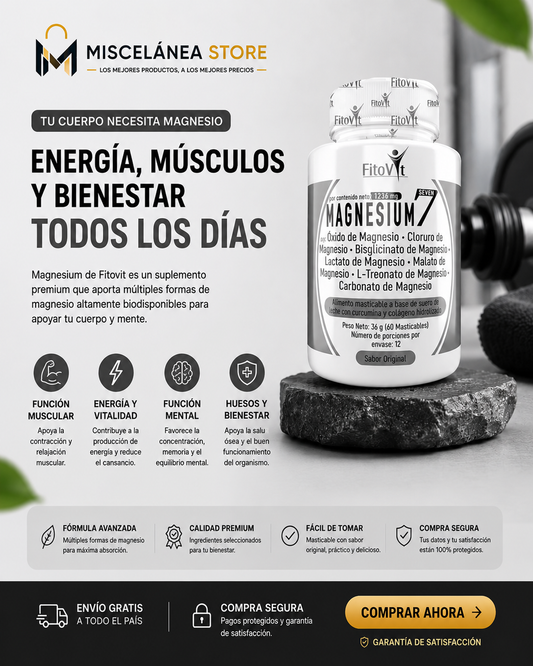 MAGNESIO 7 resistencia y enfoque 60 Cap