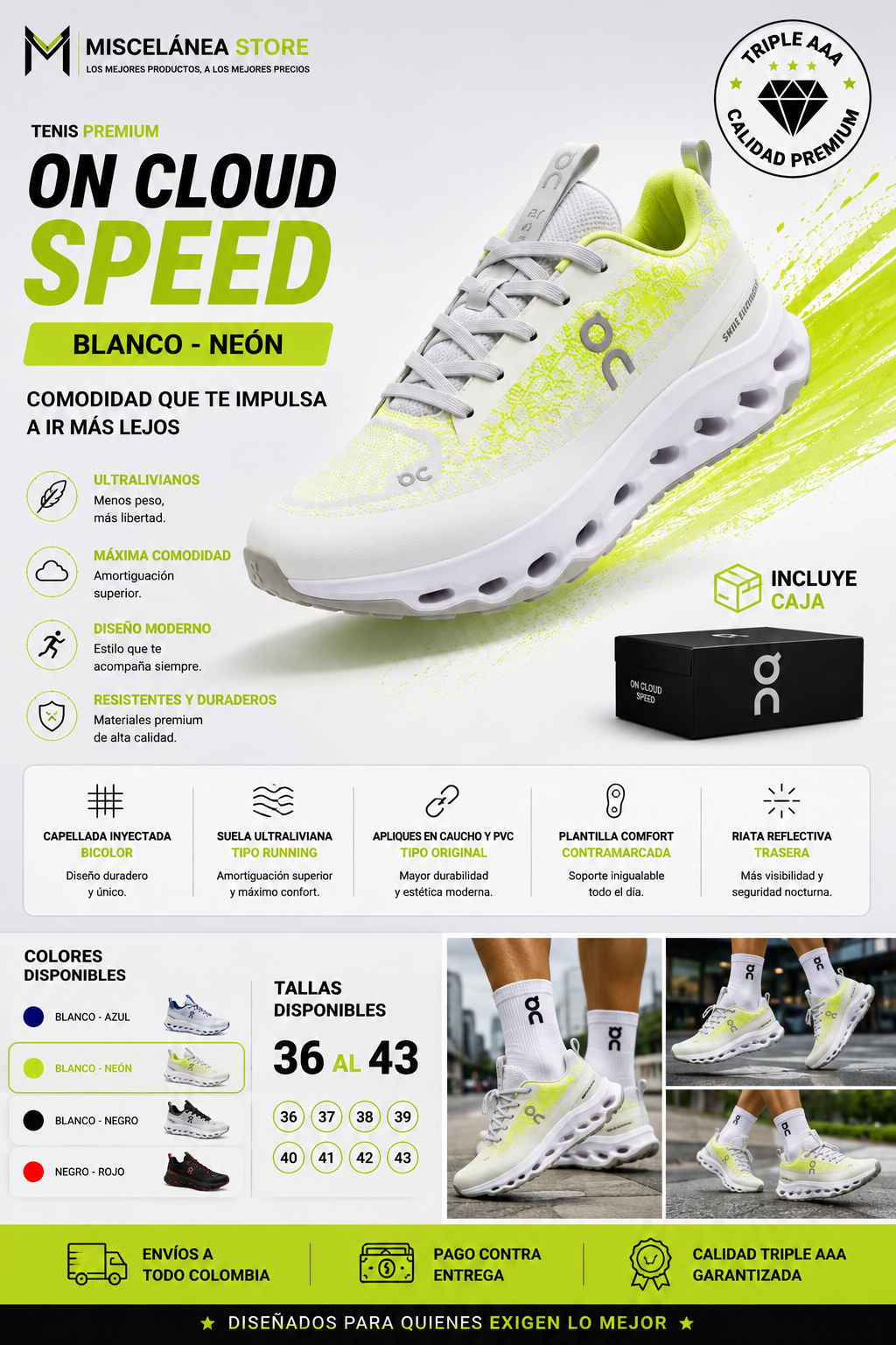 TENIS PREMIUM ON CLOUD SPEED